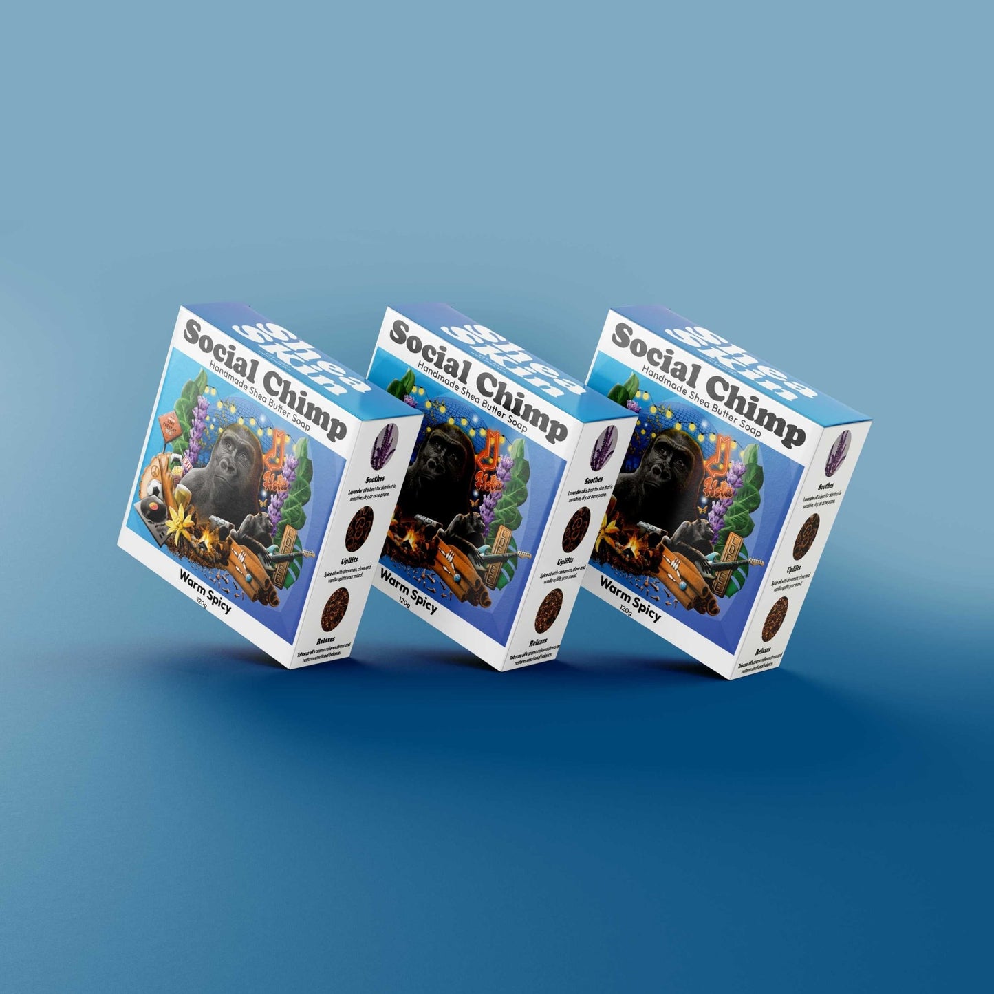 Social Chimp - Shea Skin - aromatherapy shea butter soap SC-3PACK