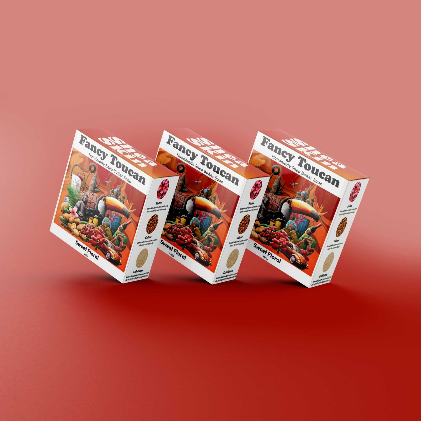 Fancy Toucan - Shea Skin - exfoliating shea butter soap FT-3PACK