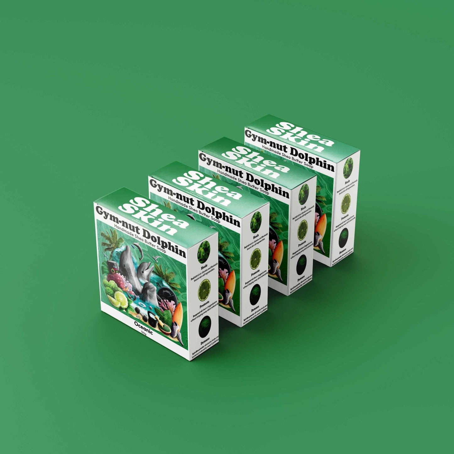 Gym-nut Dolphin - Shea Skin - detoxifying shea butter soap GND-4PACK