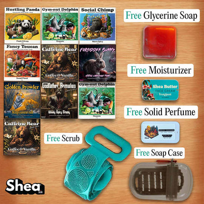 10 Pack Assorted Soaps + 5 FREE Gifts